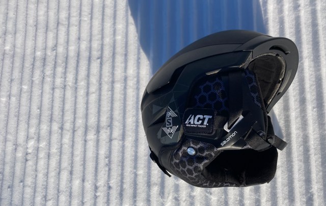 ACT sensor mounted on a helmet