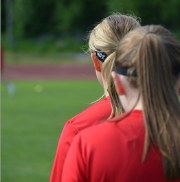 Athlete outdoors wearing the sensor