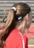 Athlete wearing the sensor on a headband